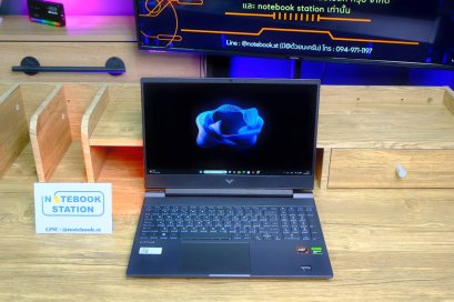 HP Victus Gaming 15 Ryzen5-8645HS RTX2050 Ram16 SSD512 จอ15.6 FHD IPS 144Hz สเปคเกมมิ่ง ดีไซน์หรู คีย์บอร์ดไฟสีขาว เครื่องสวยมีประกันศูนย์ ขายราคาเพียง 18,590.-