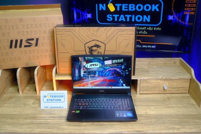 MSI Katana A15 AI รุ่นใหม่ Ryzen7-8840HS RTX4060(8GB) RAM16 SSD512 17.3 FHD 144Hz คีย์บอร์ดไฟRGB มีAI สเปคสูงจัดเต็ม เครื่องพร้อมใช้งานเพียง 30,900.- ประกันศูนย์MSI