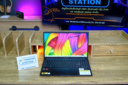 Asus Vivobook 15 Ryzen7-7730U Ram16 SSD512 จอ15.6 FHD IPS สเปคดีทำงานเก่งมีแป้นตัวเลขแยก เครื่องพร้อมใช้งาน ประกันศูนย์2027 ราคาเพียง 12,990.-