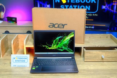 Acer Aspire 7 Ryzen5-5500U การ์ดจอแยกGTX1650(4GB) RAM16 SSD512 จอ15.6 144Hz FHD คีย์บอร์ดไฟสีขาว เครื่องพร้อมใช้งาน ขายเพียง 10,990.-