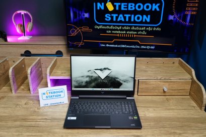 Hp Victus Gaming 15 Ryzen7-5800H RTX-3050Ti(4GB) Ram16 SSD512 จอ15.6 FHD 144Hz สเปคเกมมิ่ง คีย์บอร์ดไฟสีขาว ดีไซน์ทันสมัย เครื่องพร้อมใช้งาน ขายถูกเพียง 15,500.-เท่านั้น