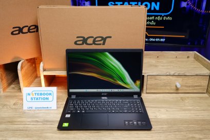 (สินค้ามือหนึ่งแกะกล่อง)Acer Aspire 3 i3-1005G1 Ram4 SSD512 จอ15.6 HD สเปคดี งานเอกสารใช้งานทั่วไปประมวลผลไว พร้อมใช้งาน ขายถูกเพียง 7,990.-