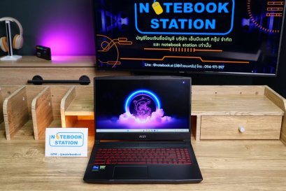 MSI GF66 Katana i7-12650H Ram16 RTX-3050(4GB) 512GB M.2 จอ15.6 FHD 144Hz สเปคเกมมิ่ง คีย์บอร์ดไฟสีแดง ดีไซน์สวยเท่ เครื่องพร้อมใช้งาน ขายเพียง 18,990.-
