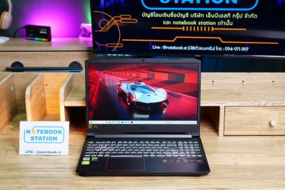 Acer Nitro 5 i5-10300H Ram16 GTX1650Ti(4GB) SSD512 จอ15.6 144Hz เกมมิ่ง สเปคดี ไฟRGBใต้คีย์บอร์ดสวยๆ เครื่องพร้อมใช้งาน ขายเพียง 13,500.-