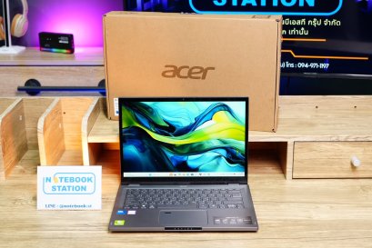 Acer Spin 14 ทัชสกรีนหมุนจอมีปากกา รุ่นใหม่ IntelCore5-120U Ram16 SSD512 จอ 14 นิ้ว FHD+ สเปคสูงทำงานเก่ง อุปกรณ์ครบกล่องเครื่องพร้อมใช้งาน มีประกันศูนย์ยาว2027 เพียง 18,900.-