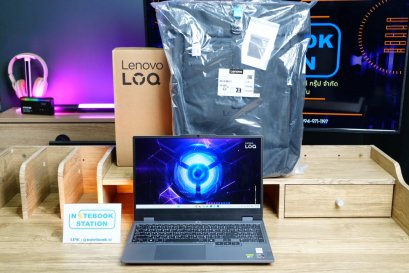 Lenovo LOQ 15 Ryzen5-7235HS RAM24 RTX-3050(6GB) 512GB M.2 จอ15.6 FHD 144Hz สเปคเกมมิ่ง คีย์บอร์ดไฟสีขาว ดีไซน์สวย เรียบหรูดูทันสมัย เครื่องพร้อมใช้งาน ประกันศูนย์เกือบ1ปีเต็ม ขายเพียง 20,990.-