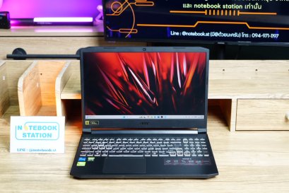 Acer Nitro 5 i7-11800H RTX-3050(4GB) Ram16 SSD1TB+512 M.2 จอ15.6 FHD 144Hz เกมมิ่งสเปคสูง คีย์บอร์ดไฟRGB4โซน เครื่องพร้อมใช้งานขายถูกเพียง 16,900.-
