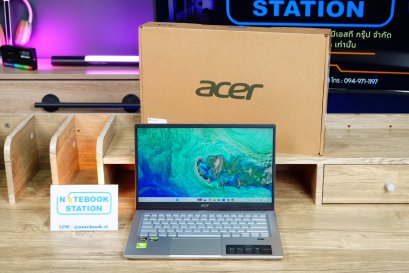 Acer Swift X Ryzen5-5500U GTX-1650(4GB) Ram8 SSD512 จอ14 FHD สเปคดี มีการ์ดจอแยก ดีไซน์สวยบางเบาเพียง1.39KG ยกครบกล่องเครื่องพร้อมใช้งาน เพียง 11,900.-เท่านั้น