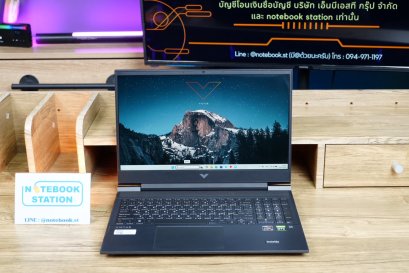 HP Victus Gaming 16 Ryzen5-5600H RTX3050(4GB) Ram8 SSD512 จอ16.1 FHD 144Hz สเปคสูง เครื่องสวย ดีไซน์เรียบหรู ขายเพียง 15,900.-