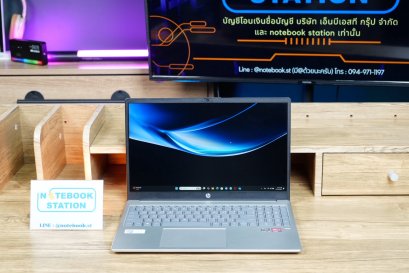 Hp 15 Ryzen3-7320U Ram8 SSD256 จอ15.6 FHD IPS สเปคทำงานทั่วไป  ดีไซน์บางเบา เครื่องสวยพร้อมประกันศูนย์2026 ขายเพียง 8,990.- เท่านั้น