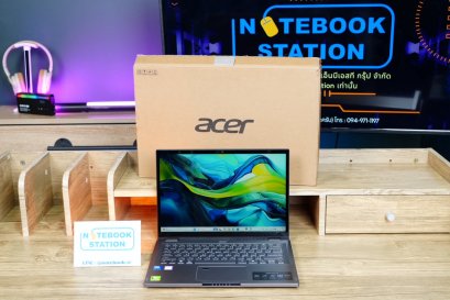 (ของใหม่)Acer Spin 14 ทัชสกรีนหมุนจอมีปากกา รุ่นใหม่ IntelCore5-120U Ram16 SSD512 จอ 14 นิ้ว FHD+ IPS 60 Hz สเปคสูงทำงานเก่ง อุปกรณ์ครบกล่องเครื่องพร้อมใช้งาน เพียง 20,900.- (Ms Office แท้)