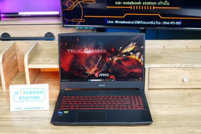 MSI GF66 Katana i7-12650H Ram16 RTX-3050(4GB) 512GB M.2 จอ15.6 FHD 144Hz เกมมิ่งสเปคสูง คีย์บอร์ดไฟสีแดง ดีไซน์สวยเท่ เครื่องพร้อมใช้งาน ขายเพียง 17,990.-
