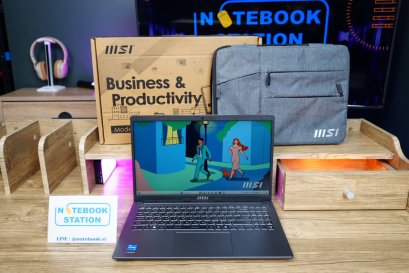 MSI Modern 15 i5-1334U Ram16 SSD512 จอ15.6 FHD IPS สเปคดีทำงานเก่ง จอใหญ่บางเบามีแป้นตัวเลขแยก พร้อมไฟใต้คีย์บอร์ด ขายเพียง 12,990.- อุปกรณ์แท้ครบกล่อง