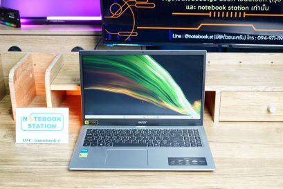 Acer Aspire 3 i3-1115G4 Ram8 512GB M.2 จอ15.6 FHD IPS สเปคดีทำงานเก่ง จอหใญ่มีแป้นตัวเลขแยก ดีไซน์สวยบางเบา พร้อมใช้งาน ขายถูกเพียง 6,999.-เท่านั้น