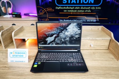 Acer Nitro 5 i7-11800H RTX-3050(4GB) Ram16 SSD 512 M.2 จอ15.6 FHD 144Hz เกมมิ่งสเปคสูง คีย์บอร์ดไฟRGB4โซน เครื่องพร้อมใช้งานขายถูกเพียง 17,890.-