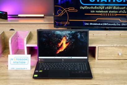 Acer Nitro V15 Ryzen5-6600H RTX-3050(6GB) RAM32 SSD512 15.6นิ้ว FHD 165Hz sRGB100% เกมมิ่งรุ่นใหม่ สเปคสูง มีประกันศูนย์ยาว2028 เครื่องพร้อมใช้งานขายเพียง 20,990.-