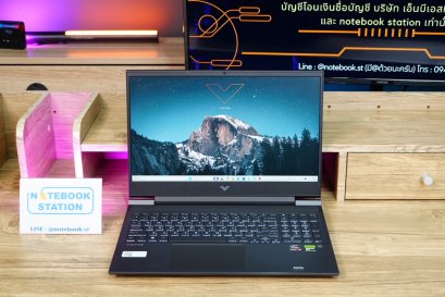 HP Victus Gaming 16 Ryzen5-6600H Ram16 RTX-3050Ti(4GB) 512GB m.2 จอ15.6 FHD 144Hz สเปคเกมมิ่งจอใหญ่ ดีไซน์สวยเรียบหรูทันสมัย เครื่องพร้อมใช้งานเพียง 19,490.-