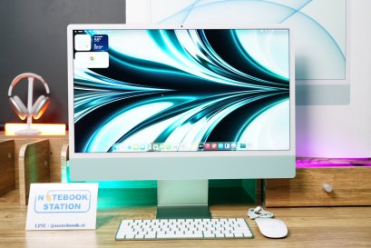 Apple iMac 2021 Chip M1 Ram8GB SSD512 จอ24นิ้ว Retina 4.5k พร้อม Magic Mouse และ Magic Keyboard ขายเพียง 25,990.-ครบกล่องพร้อมใช้งาน