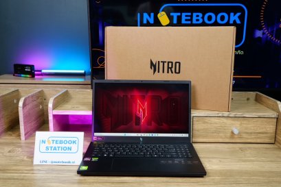 Acer Nitro V15 Ryzen5-7535HS Ram16 RTX-2050(4GB) 512GB M.2 จอ15.6 FHD 165Hz เกมมิ่งรุ่นใหม่ คีย์บอร์ดไฟสีขาว ดีไซน์เรียบสวย ฝาหลังสุดเท่ ครบกล่องพร้อมประกันศูนย์ ขายเพียง 17,990.-
