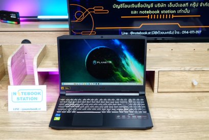 Acer Nitro 5 i7-11800H RTX-3050(4GB) Ram16 SSD 512 M.2 จอ15.6 FHD 144Hz เกมมิ่งสเปคสูง คีย์บอร์ดไฟRGB4โซน เครื่องพร้อมใช้งานขายถูกเพียง 16,990.-