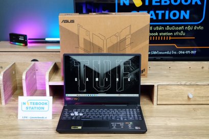 Asus TUF Gaming A15 Ryzen5-7535HS Ram16 RTX3050(4GB) SSD512 จอ 15.6 FHD 144Hz สเปคเกมมิ่ง คีย์บอร์ดไฟRGB ดีไซน์สวยสุดเท่ เครื่องพร้อมใช้งานเพียง 19,890.-เท่านั้น ครบกล่องมีประกันศูนย์