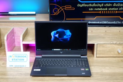 HP Victus Gaming 15 Ryzen5-8645HS Ram16 RTX-4050(6GB) 1TB SSD M.2 จอ15.6 FHD 144Hz สเปคเกมมิ่งAIรุ่นใหม่ คียบอร์ดไฟสีขาว ดีไซน์สวยเรียบหรู ดูทันสมัย เครื่องพร้อมใช้งาน ขายเพียง 23,990.-
