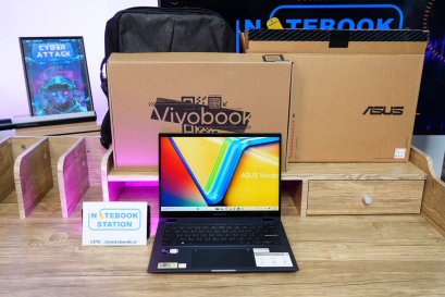 Asus Vivobook S 14 Flip ทัชสกรีนหมุนจอได้360องศา i9-13900H Ram16 SSD512GB จอ14" WUXGA IPS จอภาพสวย ดีไซน์สวยทันสมัย ราคา 24,900.-