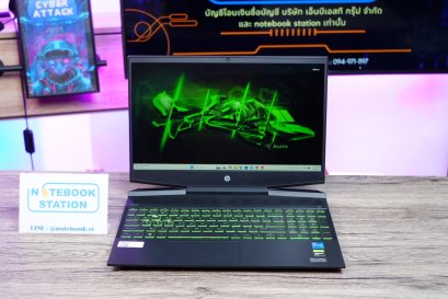 HP Pavilion Gaming 15 i7-11370H GTX1650(4GB) Ram16GB SSD256GB+HDD1TB จอ15.6 FHD 144Hz สเปคเกมมิ่ง คีย์บอร์ดไฟสีเขียว เครื่องพร้อมใช้งาน ราคาสุดคุ้มเพียง 13,990.-