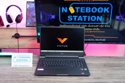 HP Victus 15 Ryzen5-8645HS Ram16 RTX-2050(4GB) 512GB SSD M.2 จอ15.6 FHD 144Hz สเปคเกมมิ่ง คียบอร์ดไฟสีขาว ดีไซน์สวยเรียบหรูดูแพง เครื่องมีประกันศูนย์ ขายเพียง 18,490.-เท่านั้น