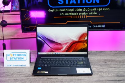 Asus VivoBook S14 i3-1115G4 Ram8 SSD512 จอ14 FHD IPS จอภาพสวย สเปคดี ประมวลผลไว คีย์บอร์ดมีไฟ เครื่องพร้อมใช้งาน เพียง 6,800 .-