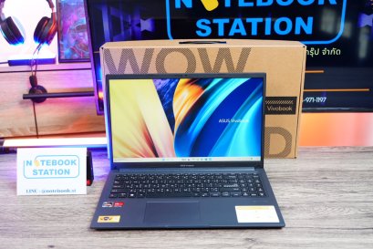 Asus Vivobook 15 Ryzen5-4600H Ram8 SSD512 15.6นิ้ว FHD สเปคดีทำงานเก่ง จอใหญ่มีแป้นตัวเลขแยก เครื่องพร้อมใช้งาน เพียง 10,490.-