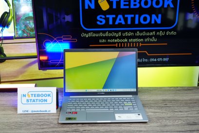 Asus VivoBook 14 Ryzen5-4500U Ram8 512GB M.2 จอ14นิ้ว FHD IPS สเปคดีทำงานเก่ง ดีไซน์เครื่องสวยบางเบาพกพาสะดวก พร้อมใช้งานในราคาสุดคุ้มเพียง 8,990.-
