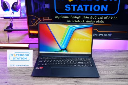 Asus Vivobook 15 Ryzen7-7730U Ram16 SSD512 จอ15.6 FHD IPS สเปคดีทำงานเก่งมีแป้นตัวเลขแยก เครื่องพร้อมใช้งาน มีประกันศูนย์ ราคาเพียง 13,990.-