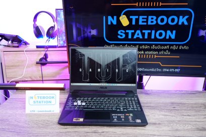 Asus TUF Gaming A15 Ryzen5-7535HS Ram16 RTX3050(4GB) SSD512 จอ 15.6 FHD 144Hz สเปคเกมมิ่ง คีย์บอร์ดไฟRGB ดีไซน์สวยสุดเท่ เครื่องพร้อมใช้งานเพียง 20,990.-เท่านั้น