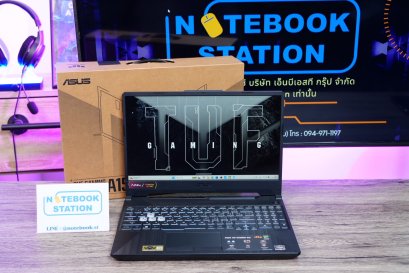 Asus TUF Gaming A15 Ryzen7-7435HS Ram8 RTX2050(4GB) 512GB M.2 จอ 15.6 FHD IPS 144Hz สเปคสูง คีย์บอร์ดไฟRGB ดีไซน์สวยเท่ดูทันสมัย ครบกล่องพร้อมประกันศูนย์ เพียง 19,890.-