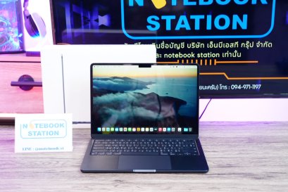 APPLE Macbook Air M3 (2024) Ram8 SSD256 จอ13.6 ระดับ2k Cycle count เพียง 3 ครั้ง เครื่องสวยมากเครื่องพร้อมใช้งาน ราคา 23,990.-