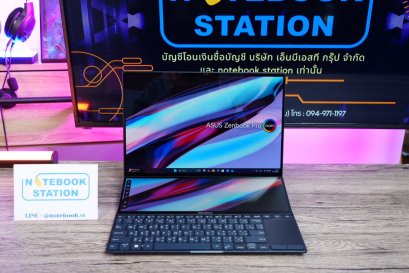 ASUS ZENBOOK PRO 14 DUO OLED ทัชกรีน2หน้าจอ i7-12700H การ์ดจอแยกRTX3050Ti(4GB) Ram16 SSD1TB จอ14.5Oนิ้ว 2.8K OLED 120Hz สเปคสูง ประมวลผลไว คีย์บอร์ดไฟ ดีไซน์บางเบาเหมาะพกพา ขายเพียง 32,990.-