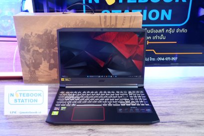 Acer Nitro 5 Ryzen5-4600H Ram16 GTX-1650Ti(4GB) 512GB M.2 จอ15.6 FHD 144Hz สเปคเกมมิ่ง คีย์บอร์ดไฟRGB ดีไซน์สวยเท่ เครื่องพร้อมใช้งานในราคาสุดคุ้มเพียง 13,990.-
