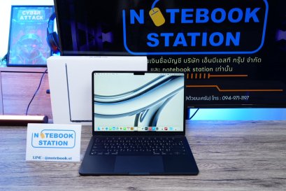 APPLE Macbook Air M2 ram8 ssd512 จอ13.6 2k Cycle count เพียง 11 ครั้ง รีเซ็ตพร้อมใช้งาน ขายเพียง 25,990.- ครบกล่อง