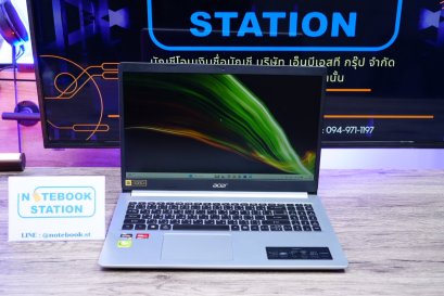 Acer Aspire 5 Ryzen5-5500U Ram8 SSD512 จอ15.6 FHD สเปคดีทำงานเก่ง ฟังก์ชั่นคีย์บอร์ดไฟ พร้อมแป้นตัวเลขแยก เครื่องพร้อมใช้งาน ขายถูกเพียง 8500.-เท่านั้น