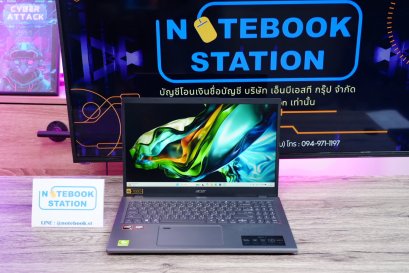 Acer Aspire 15 Ryzen5-8640HS Ram16 SSD512 จอ15.6 FHD IPS สเปคสูง มีไฟใต้คีย์บอร์ด ดีไซน์เบาบาง เครื่องพร้อมใช้งาน ขายเพียง 15,990.-