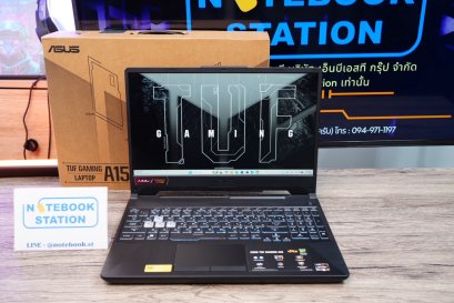 Asus TUF Gaming A15 Ryzen7-7435HS RAM16 RTX-3050(4GB) SSD512 จอ15.6 FHD IPS 144Hz สเปคเกมมิ่ง คีย์บอร์ดไฟRGB เครื่องสวย มีประกันศูนย์ยาว2027 ราคาสุดคุ้มเพียง 20,800.-