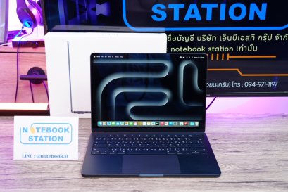 APPLE Macbook Air 13 M2 RAM8 SSD256 จอ13.6 2k Cycle count 214 ครั้ง รีเซ็ตพร้อมใช้งาน ขายเพียง 19,990.- ครบกล่อง
