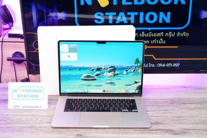 (สินค้าเครื่องโชว์)APPLE Macbook Air 15 M2 RAM8 SSD512 จอ15.3นิ้ว 2k Cycle count เพียง 49 ครั้ง รีเซ็ตพร้อมใช้งาน ขายเพียง 21,990.- ครบกล่อง