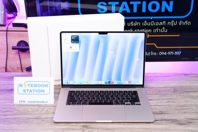 (สินค้าเครื่องโชว์)APPLE Macbook Air 15 M3 (2024) Ram8 SSD256 จอ15.3 ระดับ2k Cycle count เพียง 94 ครั้ง เครื่องพร้อมใช้งาน ราคา 25,990.-