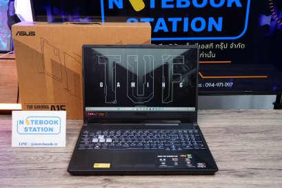 Asus TUF Gaming A15 Ryzen7-7435HS RAM16 RTX-3050(4GB) SSD512 จอ15.6 FHD IPS 144Hz สเปคเกมมิ่ง คีย์บอร์ดไฟRGB เครื่องสวย มีประกันศูนย์ยาว2027 ราคาสุดคุ้มเพียง 19,999.-