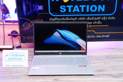 HP 15 Ryzen5-7520U Ram8 SSD512 จอ15.6 FHD IPS สเปคทำงานรุ่นใหม่ จอใหญ่มีแป้นตัวเลขแยก ดีไซน์ตัวเครื่องบางเบา พร้อมใช้งาน ขายถูกเพียง 9,999.-