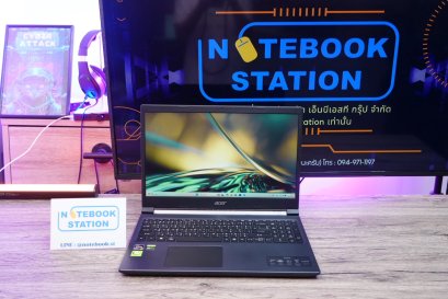 Acer Aspire7 Ryzen5-5500U GTX1650(4GB) RAM8 SSD512 จอ15.6นิ้ว 144Hz FHD สเปคสูงมีการ์ดจอแยก เครื่องพร้อมใช้งาน ขายถูกในราคาเพียง 9,999.-