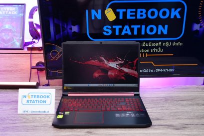 Acer Nitro 5 Ryzen7-3750H GTX1650(4GB) RAM16 SSD512 จอ15.6 120Hz สเปคเกมมิ่ง มีไฟใต้คีย์บอร์ดสีแดง เครื่องพร้อมใช้งาน ราคาประหยัดเพียง 10,990.-