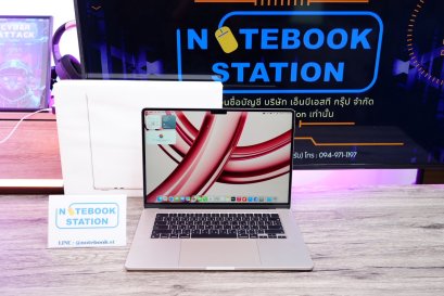Apple Macbook Air 15นิ้ว M2 Ram8 SSD256 จอ15.3 Liquid Retina รอบชาร์จ 92 ครั้ง เครื่องสวยอุปกรณ์ครบกล่อง ราคาเพียง 22,990.-